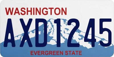 WA license plate AXD1245