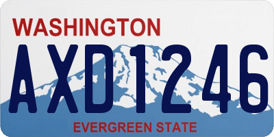 WA license plate AXD1246