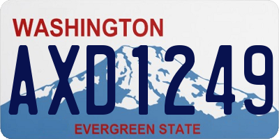 WA license plate AXD1249