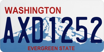 WA license plate AXD1252