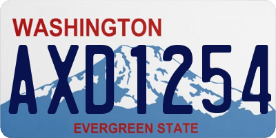 WA license plate AXD1254