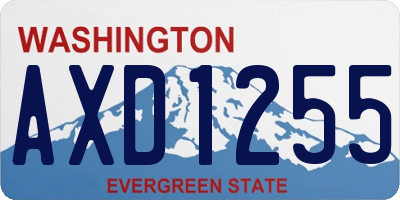 WA license plate AXD1255