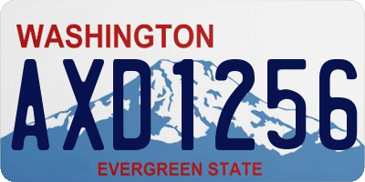 WA license plate AXD1256