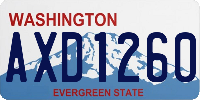 WA license plate AXD1260