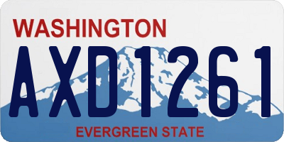 WA license plate AXD1261