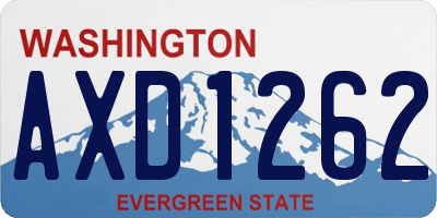 WA license plate AXD1262