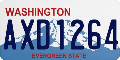 WA license plate AXD1264