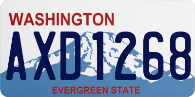 WA license plate AXD1268