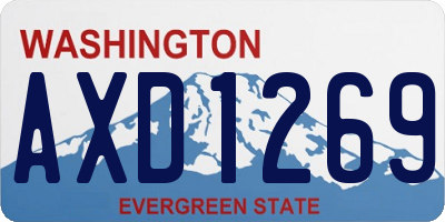 WA license plate AXD1269