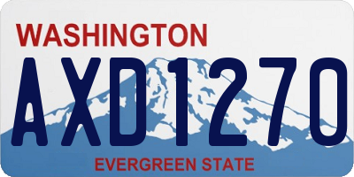 WA license plate AXD1270