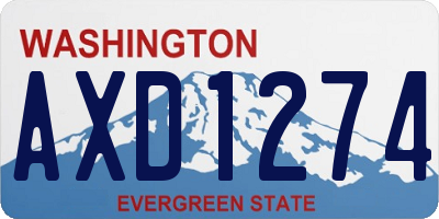 WA license plate AXD1274