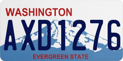 WA license plate AXD1276