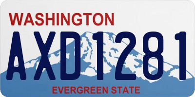 WA license plate AXD1281
