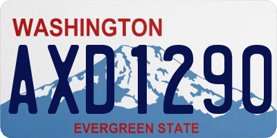 WA license plate AXD1290