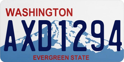 WA license plate AXD1294