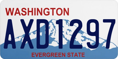 WA license plate AXD1297
