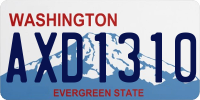 WA license plate AXD1310