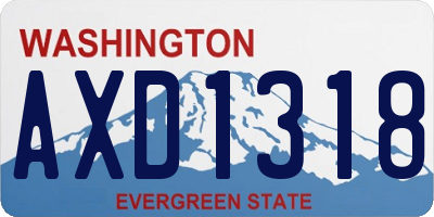 WA license plate AXD1318
