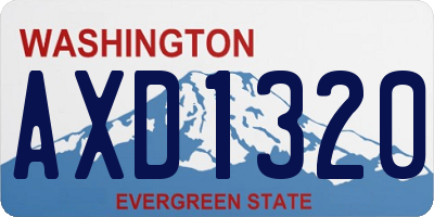 WA license plate AXD1320