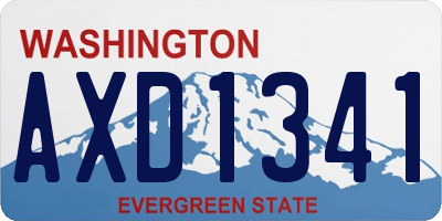 WA license plate AXD1341