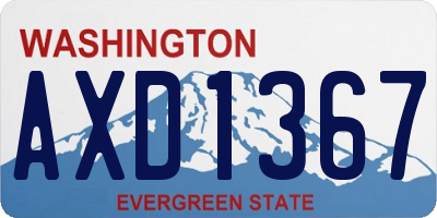 WA license plate AXD1367
