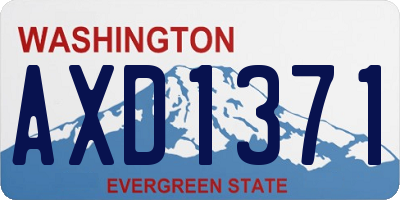 WA license plate AXD1371