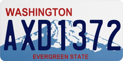 WA license plate AXD1372