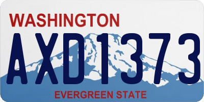 WA license plate AXD1373