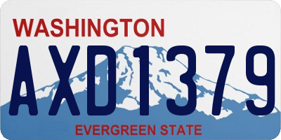 WA license plate AXD1379