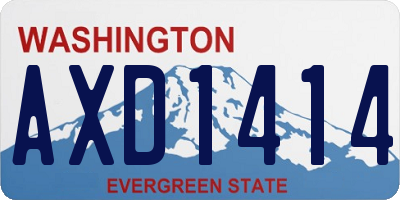 WA license plate AXD1414