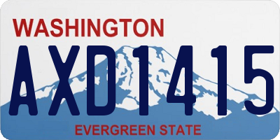 WA license plate AXD1415