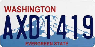 WA license plate AXD1419