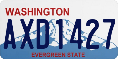 WA license plate AXD1427
