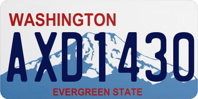WA license plate AXD1430