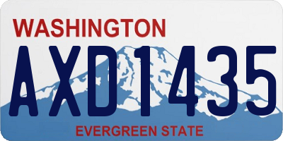 WA license plate AXD1435