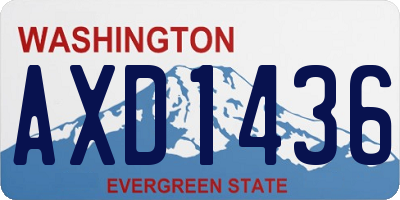 WA license plate AXD1436