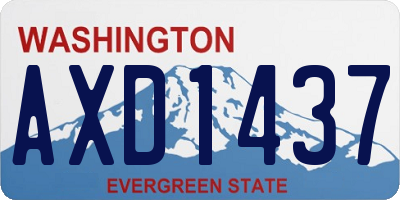 WA license plate AXD1437