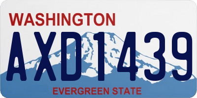 WA license plate AXD1439