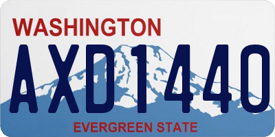 WA license plate AXD1440