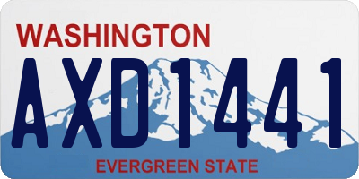 WA license plate AXD1441