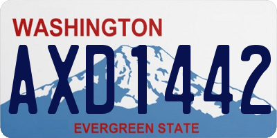 WA license plate AXD1442