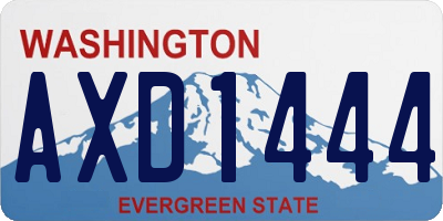 WA license plate AXD1444