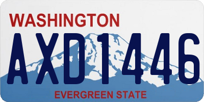 WA license plate AXD1446