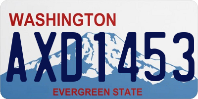 WA license plate AXD1453
