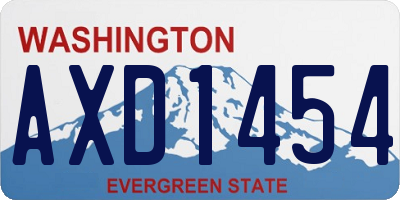WA license plate AXD1454