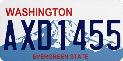WA license plate AXD1455