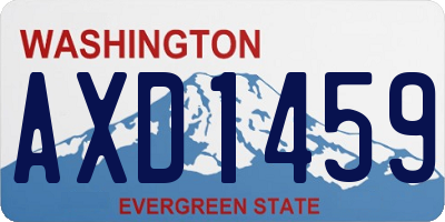 WA license plate AXD1459
