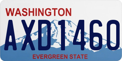 WA license plate AXD1460
