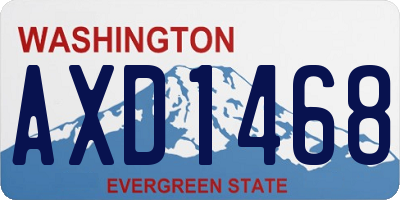 WA license plate AXD1468