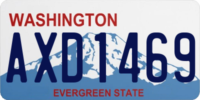 WA license plate AXD1469